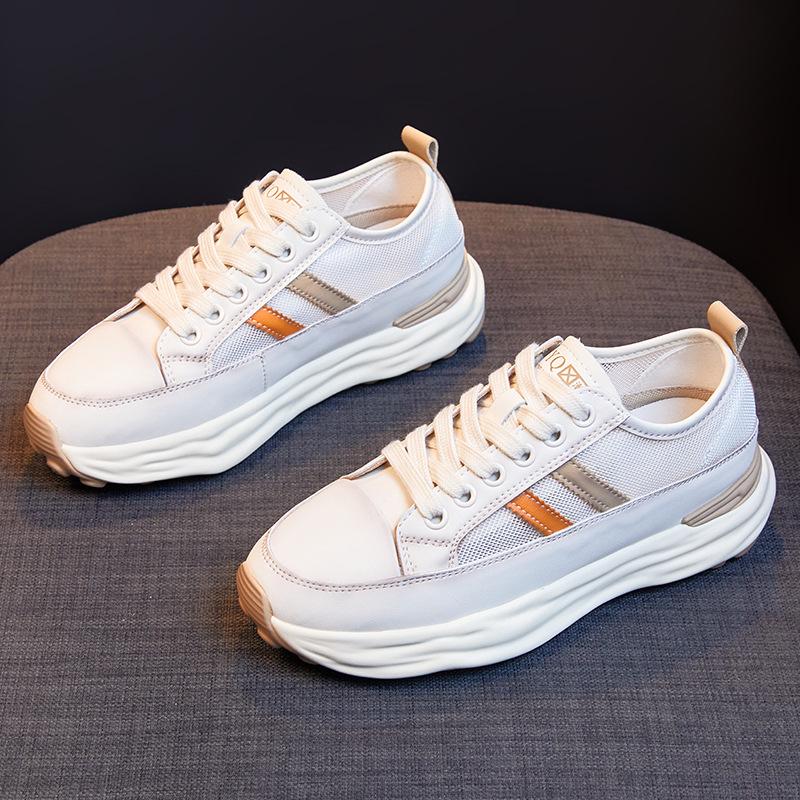 Net shoes women's summer breathable new comfortable flat white shoes versatile mesh sports casual board shoes