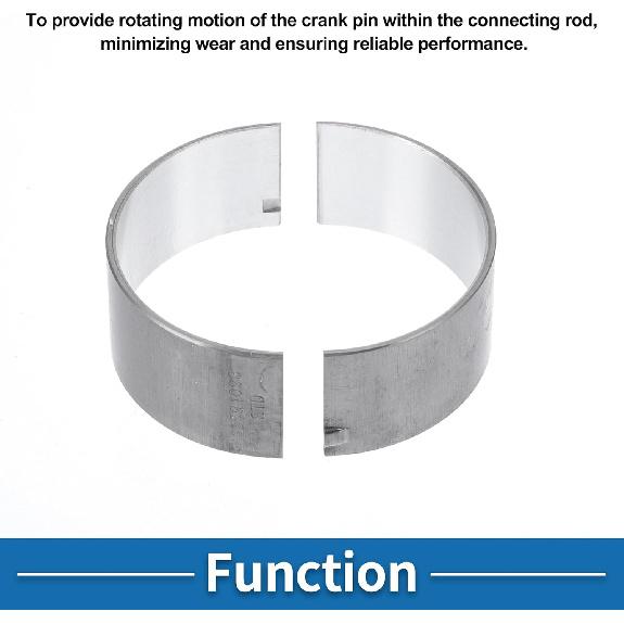 Connecting Rod Bearing Set No.12591093 for Chevrolet Equinox 2010-2017 Engine Rod Bearing Kit Metal Silver Tone 8 Pcs