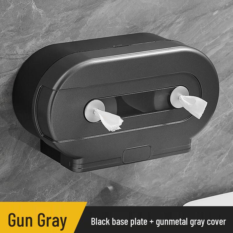 

Public Restroom Double-Roll Center-Pull Toilet Paper Dispenser