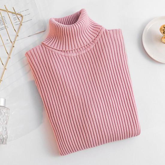 Women Bottom Sweater Turtleneck Long Sleeve Slim Fit Knitting Tops