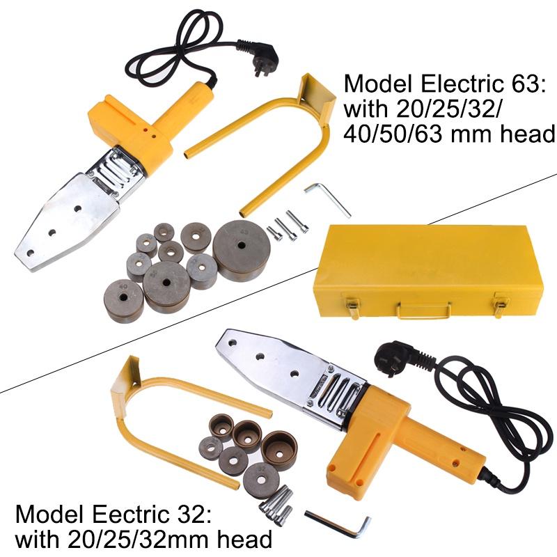 750-900W Tube Welding Machine PPR PE PP Pipe Welding Constant Temperature For Plastic Pipes With 20-63mm Welding Heads