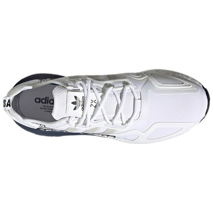 Adidas ZX 2K Boost Bold Logo Graphic — Бело-темно-синие кроссовки унисекс  Cloud-White Grey-One Collegiate-Navy FX7036 купить недорого — выгодные  цены, бесплатная доставка, реальные отзывы с фото — Joom