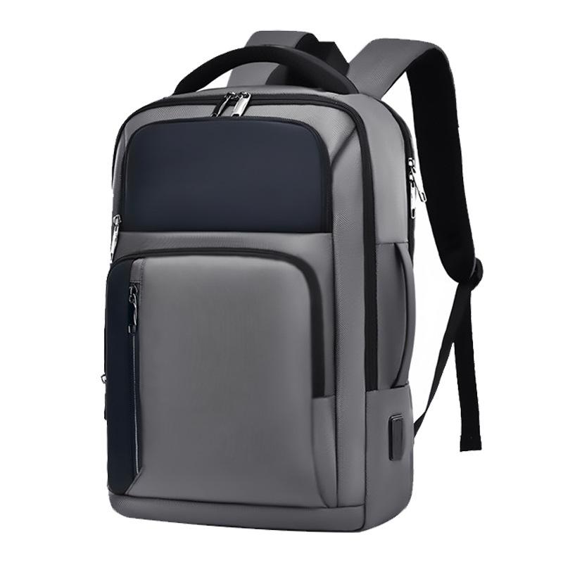 Men's Backpack for Commuting and Business, Rechargeable Multi-functional Waterproof Computer Backpack for Men