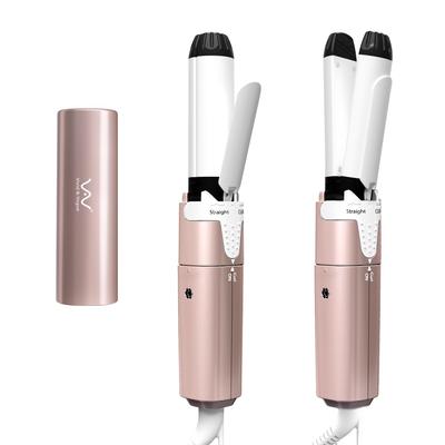 VAV Mini Straightener Travel for Business and Commuting 2-Way & Curler, Iron, 25mm, Dual-Use, Portable, Carry-On Compatible, 100-240V, Home, Travel,