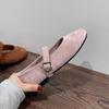 Fashion SUOJIALUN 2025 Spring New Brand Women Flat Shoes Fashion Round Toe Ladies Elegant Mary Jane Shoes Soft Flat Heel Single Shoes