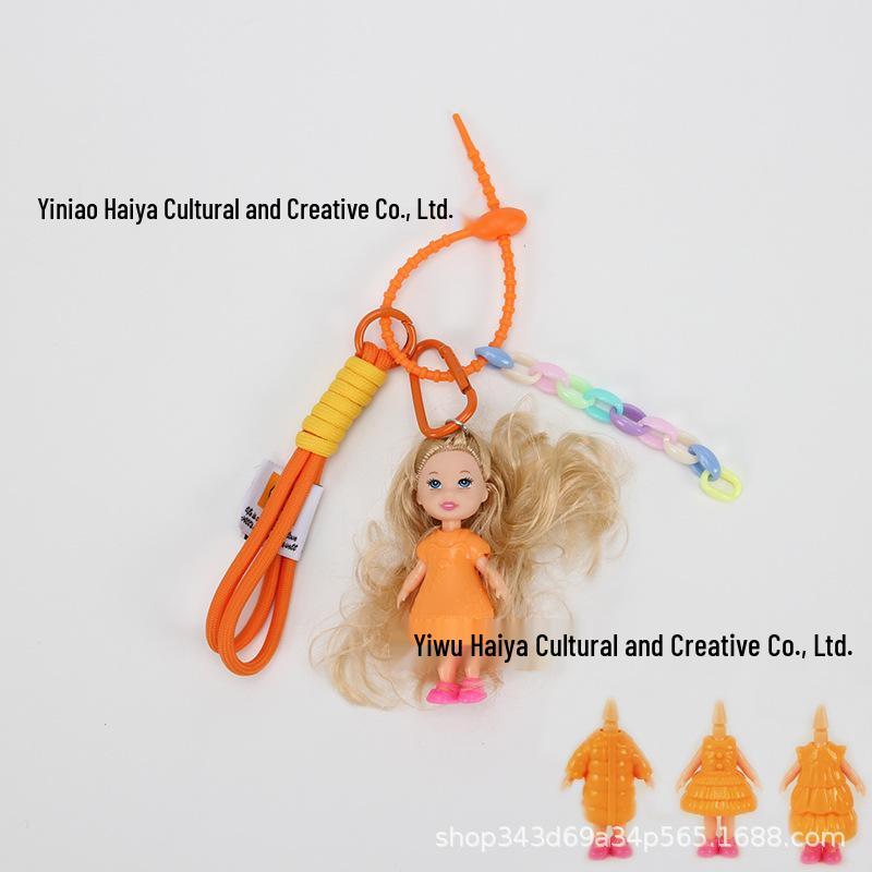 Korean Dongdaemun Style Lanyard Keychain Doll Pendant for Bag or Car 10CM Doll Pendant