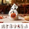 Funny Gnome Gifts Halloween Ghost Figurines, Resin Tabletop Decoration, Cute Decorative Seasonal Accents Statue, Ornaments for Indoor Outdoor