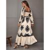 2026 Elegant European & American Print Long-Sleeve Dress