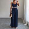 Deep V-neck Camisole Casual Pants Set Deep V-neck Strap Casual Pants Suit