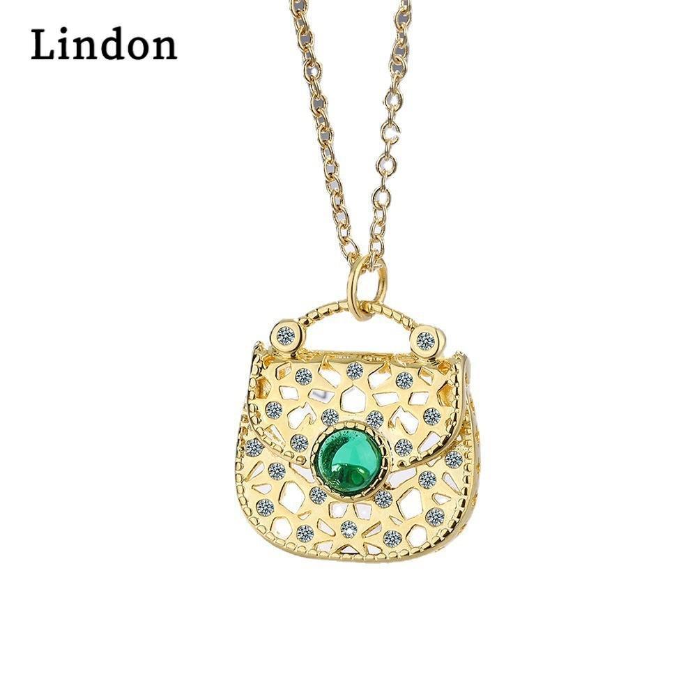 

Женское ожерелье Lindon, кулон с цирконом, модный подарок золотой