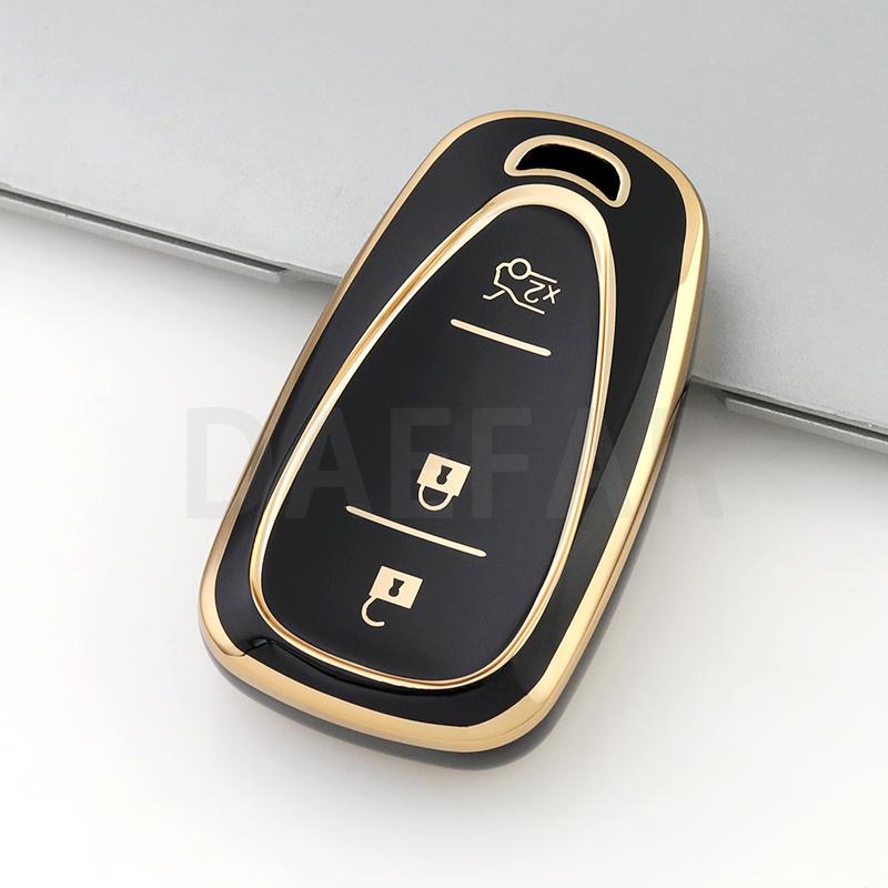3 Buttons TPU Car Remote Key Case Cover for Chevrolet Onix Turbo Cruze Orlando Trax Tracker Trailblazer Equinox Malibu Bolt