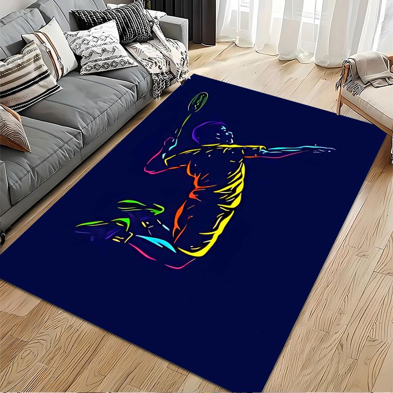 Badminton Neon Art Design Suitable As a Non-slip Mat for the Living Room or Bedroom Sofa
