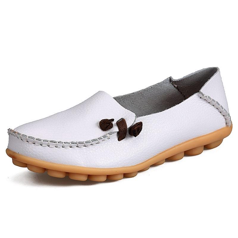 Premium Quality Women's Casual Loafers Driving Peas Moccasin Leather Flats Shoes