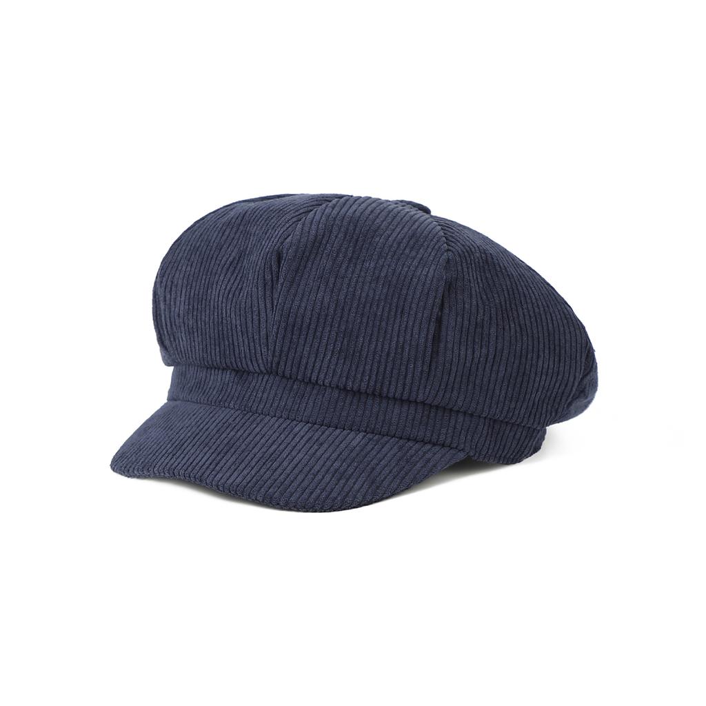 Korean Version Solid Color Corduroy Female Painter's Hat British Retro Octagonal Hat Gorras Para Mujer