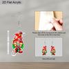 Christmas Gift Acrylic Women's Fashion Drop Earrings, Cute Take A Gift Gnome Shape Design Earrings Jewelry for Holiday Party Wear