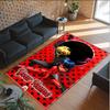 Tappeto in Cristallo di Velluto Personalizzato con Nome e Testo, Tappeto Antiscivolo Miraculous Ladybug per Decorazione Domestica