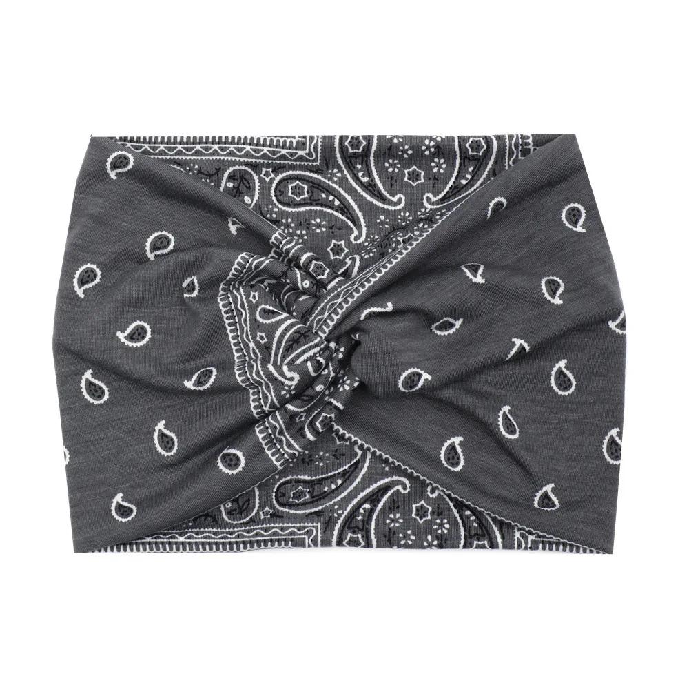 Simple Soild Color Twisted Extra Large Thick Wide Headbands Elastic Turban Workout Sports Hair Band Headwear