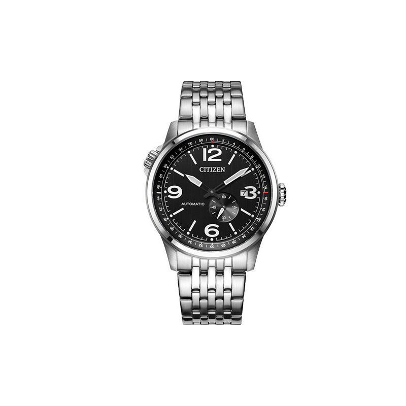 CITIZEN Mechanical Watch Series FF Series 100 Meters Waterproof Automatic Steel Strap Men s Watch Black Dial NJ0140-84E чёрный