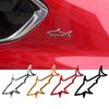 Autocollant Métal 3D Forme Voiture Évidé Badge Requin Décalcomanie pour Coffre de Voiture Décoration Moto Accessoires