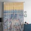 Paris View With The Eiffel Tower France Chiffon Sheer Curtains for Living Room Bedroom Window Curtain Voiles Tulle Cortinas