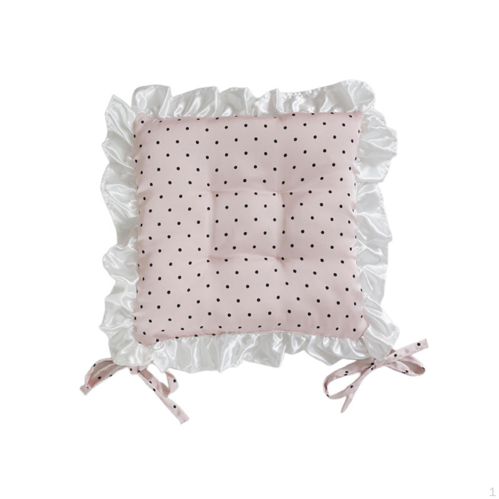 

Chair Cushion Pad Practical Non Slip Convenient Comfortable Seat for Dining Home Pink Dots