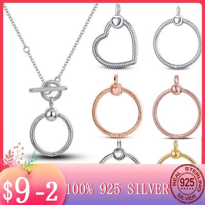 Silver Color O Pendant Moments Pave O Pendant Dangle Charms Fit Original Cable Chain Necklace Fashion Women Jewelry Making Gift
