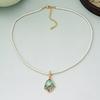 Oil painting pearl oval pendant necklace women's light luxury niche new Chinese style literary retro flower collarbone chain exquisite bracelet