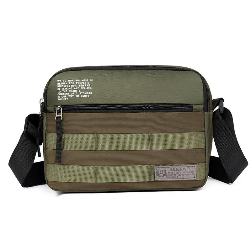 Borsa a tracolla leggera da uomo multistrato in nylon, alla moda, casual, per viaggi d'affari, resistente, con tracolla rimovibile