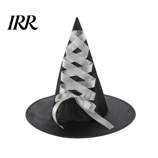 Creative Halloween Witch Hat, Reusable Oxford Cloth Pointed Wizard Hat for Costume, Carnival, Masquerade, Cosplay Party Black