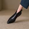 Fashion 2024 New Autumn Women Boots Genuine Leather Women Shoes Pointed Toe Ankle Boots Modern Ladies Shoes Chelsea Western Boots