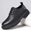 Fashion Spring Autumn Fashion Hollow Leather Platform Shoes for Men British Style Men Loafers Designer Casual Business Formal Shoes Male