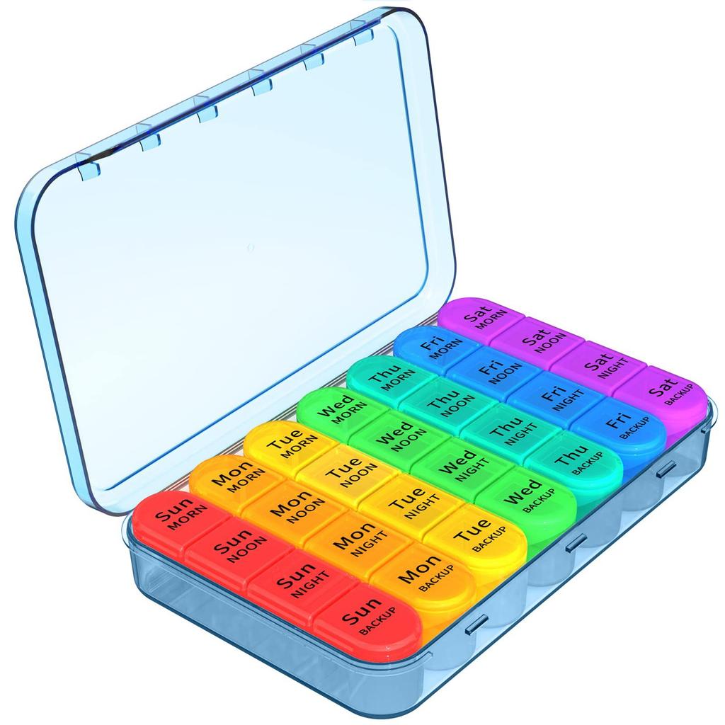 Portable Medication Dispenser 28 Compartments