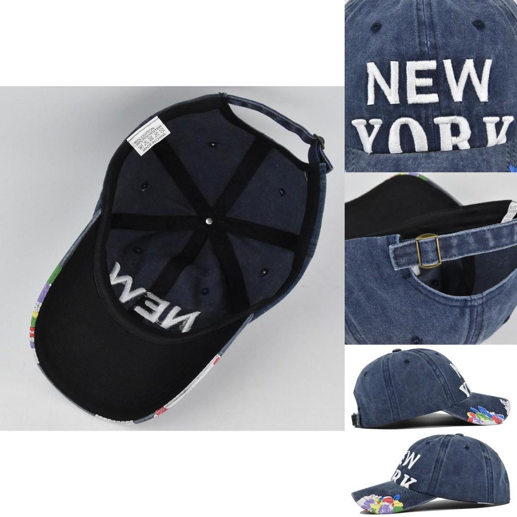 Retro Embroidered Duck Tongue Cap Washed Distressed Trucker Hat For All Seasons