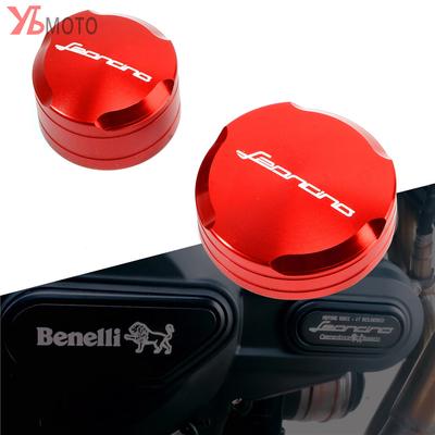 Flash Deals Motorcycle Aluminum Cylinder Front & Rear Fuel Brake Fluid Reservoir Cover Tank Cap For Benelli Leoncino 500