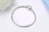 Lose Money Sale Original Handmade Bracelet DIY Jewelry 925 Silver Snake Chain Bracelets for Women Heart Clasp Making