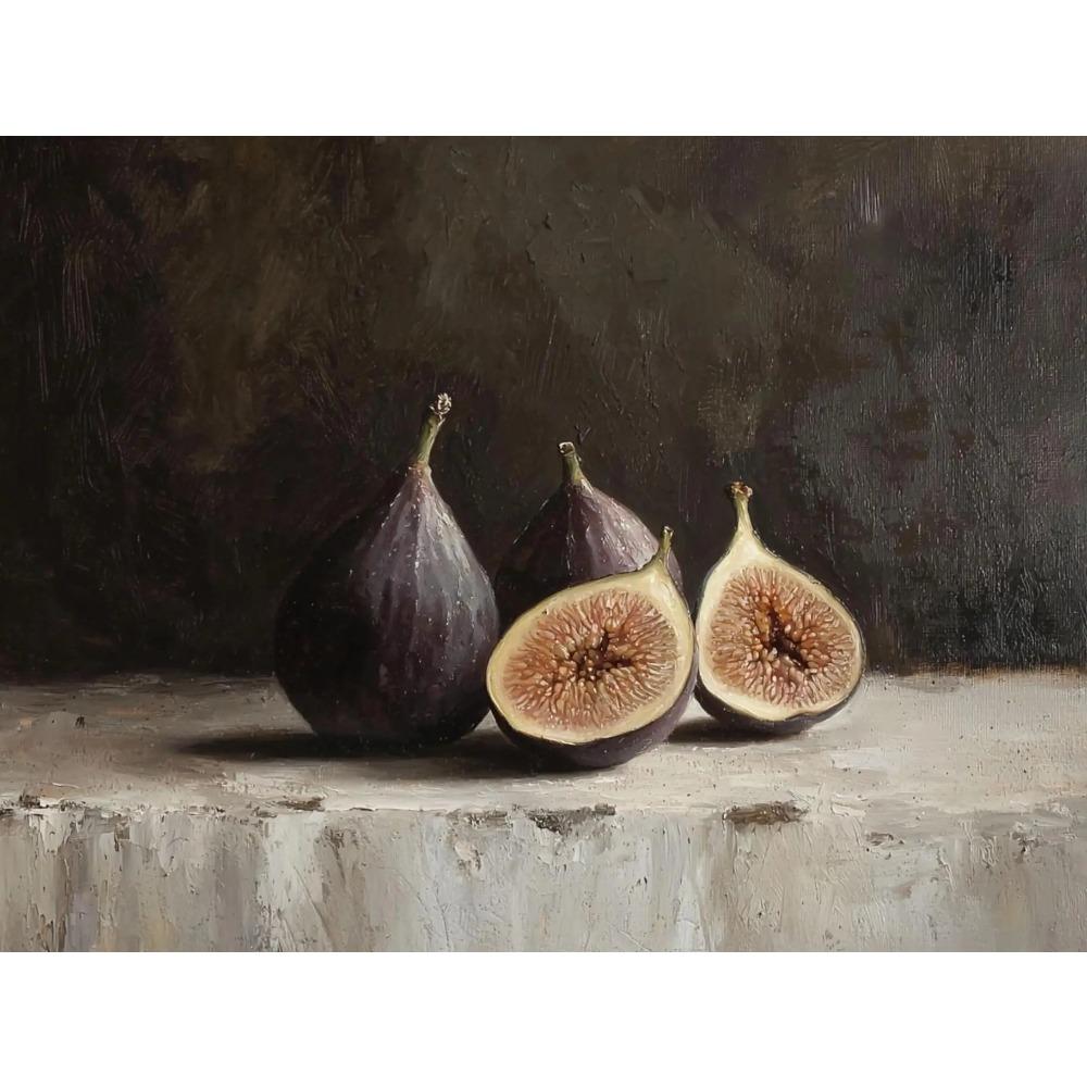 Vintage Food Art Dining Art Oil Poster Fruit Still Life Rustic Kitchen Prints Canvas Painting Wall Art Pictures Home Room Decor