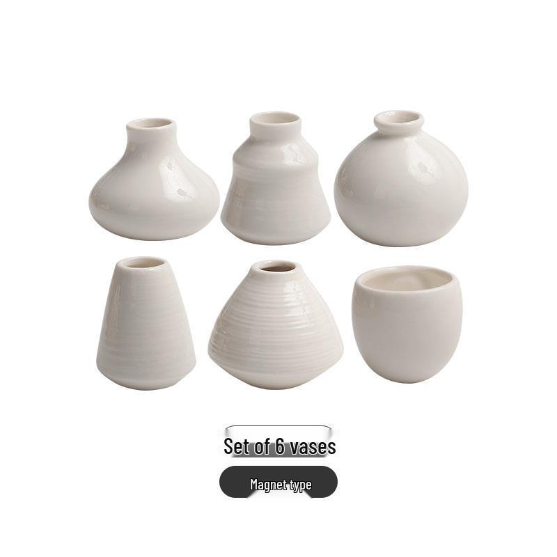 Ceramic Vase 3D Refrigerator Magnet - Creative Magnetic Sticker for Decor