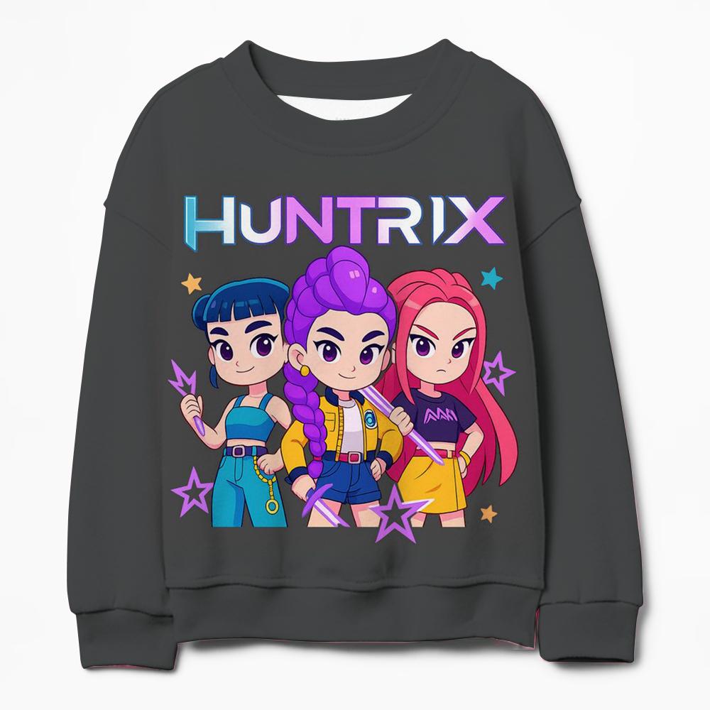 Girl K-pop Demon Hunter Fashion Casual Sweatshirt Movie,new Arrivals children,K-pop Trendlong-sleeve Crewneck Top