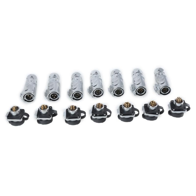 LP12 with LP13 Socket Fast Screw Locking Aviation Connectors For Industrial LED Lights Multiple Functional