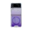 Samsung ZFlip7 Magnetic Mobile Phone Case for Zflip4 Epoxy Gradual Change Glitter Zfold6 Anti-drop Hard Protective Case