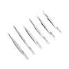 6Piece Stainless Steel Tweezers Bent Straight Tweezers For Fine Work In Crafts