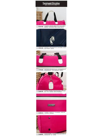 Women's Korean-Style Foldable Canvas Travel Bag - Large Capacity, Lightweight, Handheld or Single Shoulder Gym and Business Bag