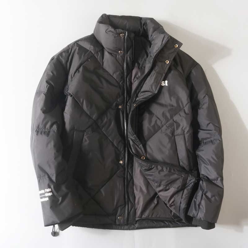 Export Tail Goods Cut Label Trendy down Jacket Men and Women Couple Winter Handsome Hong Kong Style Thickened Heattech Plus Size Outwear