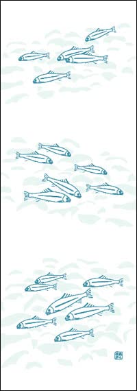 

Dyeing Anbo Hand Towel River Authentic Dyed Cotton Tokuoka Made in Japan 35cm x 100cm Ayu Blue 100%