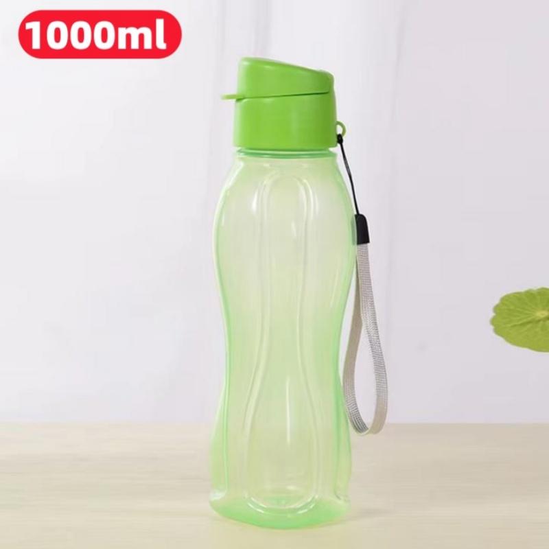 PP Sports Water Bottle 900ML/1L Portable Gym Water Drinking Bottle Outdoor Large Capacity Cup With Rope Leak-Proof Drink Bottle