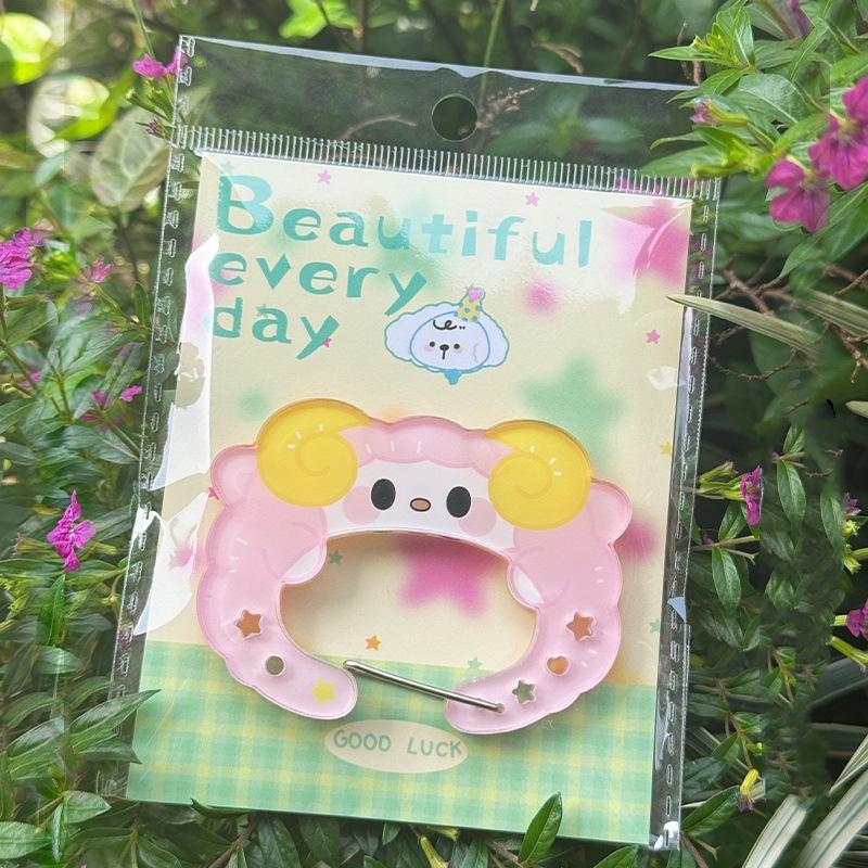 Cartoon-Tiere Karabiner Bergsteiger-Schnalle Poröse Acryl-Schnalle Schlüsselanhänger Rucksack-Ornament Mehrzweck-Schlüsselanhänger-Haken