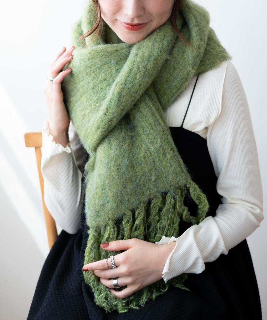 WEGO Unisex Boucle Knit Long Wrap Fluffy Solid School Size F Scarf, Scarf, Autumn/Winter Gift, Stole, Color, Uniform, Women's, Orange,