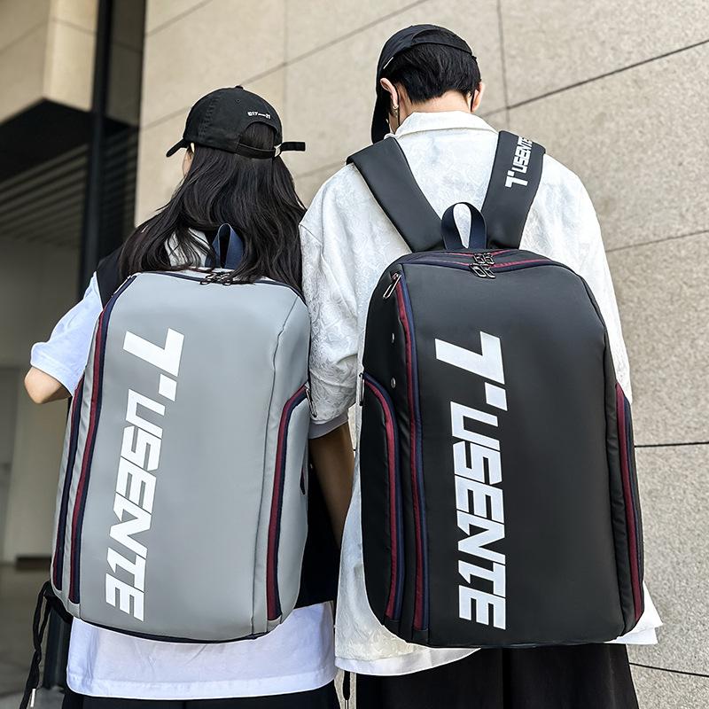 Schoolbag New Alphabet Backpack Nylon Wear-resistant Computer Bag Multifunctional Male and Female Student Backpack Outdoor Travel Bag