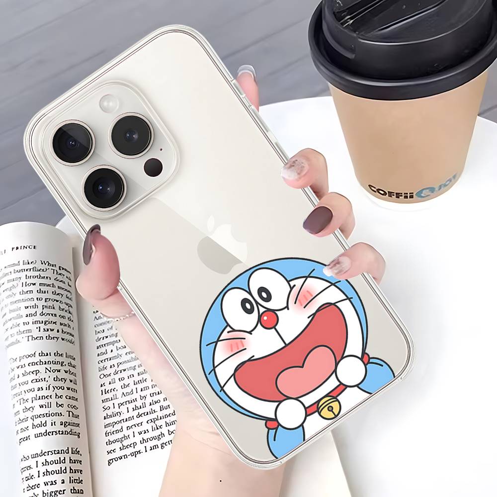 Anime Cute D-Doraemon-S Phone Case For Iphone 17 16 15 11 13 14 Pro Max 7 8 Plus X Xr Xs Max Se2020 12mini Transparent Cover