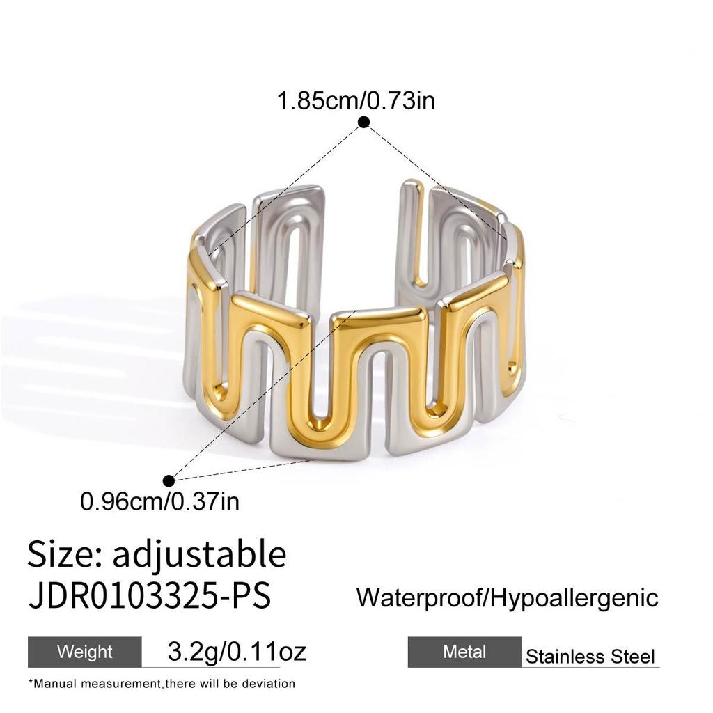 Ins-style high-end feeling female ethnic style ring does not fade zircon ring opening retro ring ring